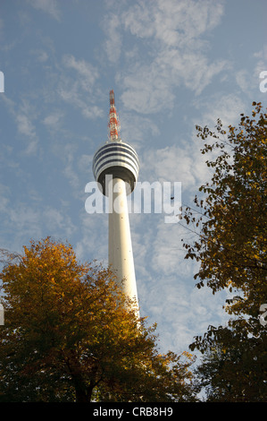 The Stuttgart TV tower in autumn, Stuttgart, Baden-Wuerttemberg, Germany, Europe Stock Photo