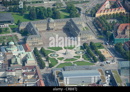 Aerial view, Stuttgart, Baden-Wuerttemberg, Germany, Europe Stock Photo