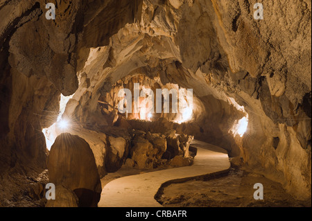 Chang Cave, stalactite or limestone cave in karst rock formations, Vang Vieng, Vientiane, Laos, Indochina, Asia Stock Photo
