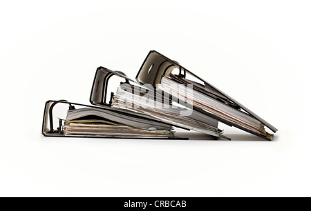 Stack of black office folders Stock Photo