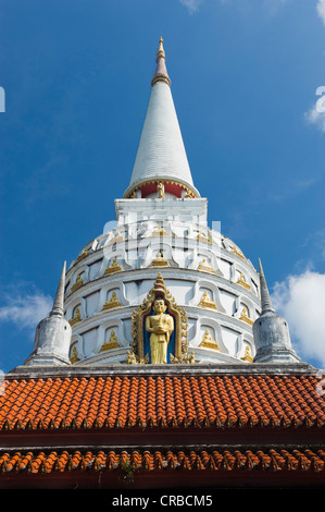 Chedi, Buddhist mountain temple, Wat Bang Riang temple, Thub Pat, Phang Nga, Thailand, Southeast Asia Stock Photo