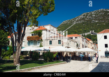 Restaurant in the village of Veliki Ston, Peljesac Peninsula, Dalmatia, Croatia, Europe Stock Photo