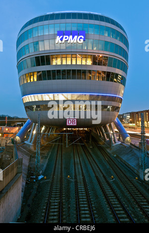 Business center The Squaire, formerly Airrail Center, Terminal 1 of Frankfurt Airport, Frankfurt am Main, Hesse, Germany, Europe Stock Photo