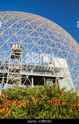 The Biosphere museum, the geodesic dome structure was the former United States pavilion at Expo 67, at Jean-Drapeau Park on Ile Stock Photo