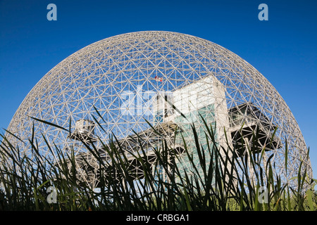 The Biosphere museum, the geodesic dome structure was the former United States pavilion at Expo 67, at Jean-Drapeau Park on Ile Stock Photo