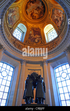 Tomb, sarcophagus of Marshal Ferdinand Foch, Dome des Invalides or Eglise du Dome church, Napoleon's tomb, Paris, France, Europe Stock Photo