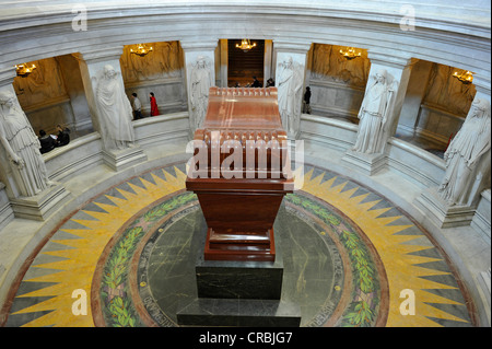 Crypt tomb of Napoleon, Dome des Invalides or Eglise du Dome church, Napoleon's tomb, Paris, France, Europe Stock Photo