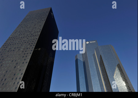 Skyscrapers, Tour Areva, former Tour Fiat and Tour Total Fina Elf, La Défense, Paris, France, Europe Stock Photo