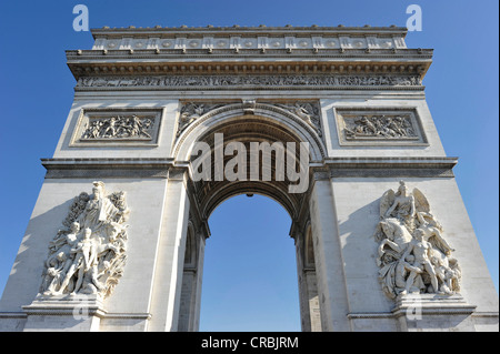 Arc de Triomphe, Place Charles-de-Gaulle, Axe historique, Paris, France, Europe Stock Photo