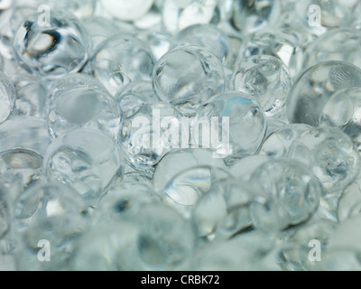balls of ice cold transparent translucent gray macro Stock Photo