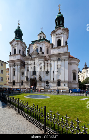 St. Nicholas Church, Prague, Czech Republic, Europe Stock Photo