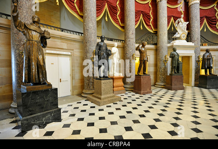 National Statuary Hall Collection with statues of famous US citizens, United States Capitol, Capitol Hill, Washington DC Stock Photo