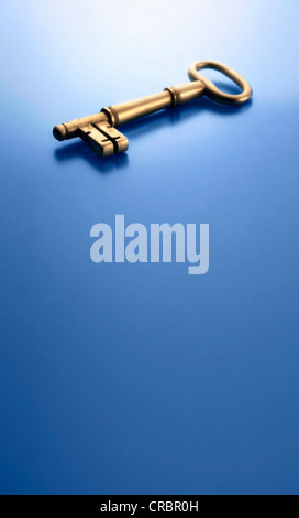 Antique Skeleton Key Cut Out on White Background Stock Photo - Alamy