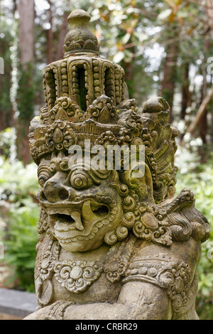 Statue from Bali, Glenveagh Gardens, Glenveagh National Park, County Donegal, Ireland, Europe Stock Photo