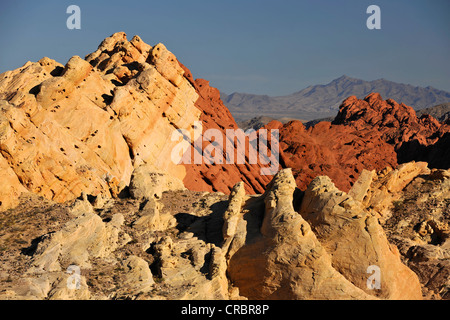 Silica Dome in the Fire Canyon, Valley of Fire State Park, Nevada, United States of America, USA Stock Photo