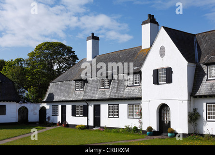 Square Cottage in Cushendun, County Antrim, Northern Ireland, United Kingdom, Europe, PublicGround Stock Photo