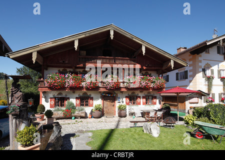 Farmhouse in Toerwang, Samerberg, Chiemgau, Upper Bavaria, Bavaria, Germany, Europe, PublicGround Stock Photo