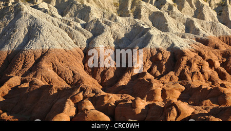 Vermilion Cliffs, various strata of the rimrocks, toadstool hoodoos, rimrocks, Grand Staircase Escalante National Monument Stock Photo