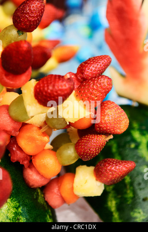 Breakfast- fresh salad with fruits and berries Stock Photo