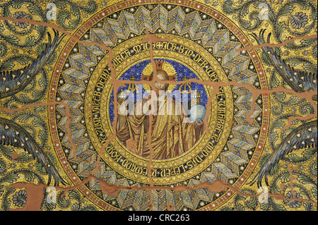 Mosaic on the ceiling of the entrance hall of the Kaiser-Wilhelm-Gedaechtniskirche, Kaiser Wilhelm Memorial Church Stock Photo