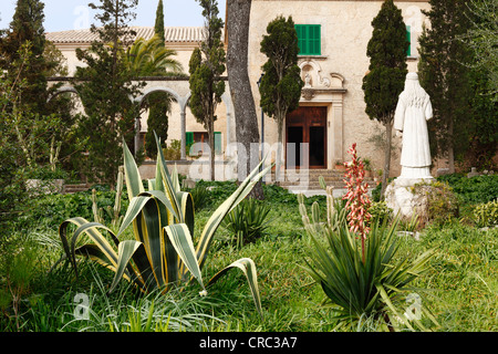Santuari de Nostra Senyora de Cura Monastery, Puig de Randa, Randa, Majorca, Balearic Islands, Spain, Europe Stock Photo