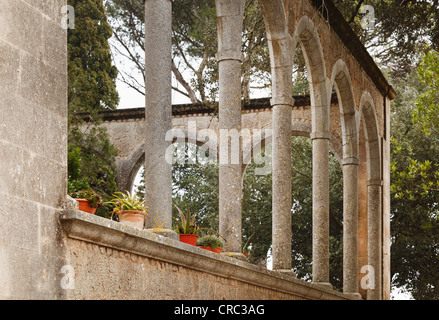 Santuari de Nostra Senyora de Cura Monastery, Puig de Randa, Randa, Majorca, Balearic Islands, Spain, Europe Stock Photo