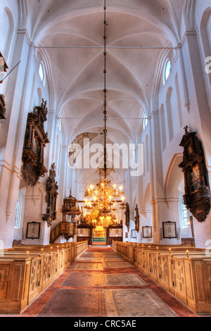 Sct. Olai Domkirke cathedral, interior, Helsingør, Elsinore, Denmark, Europe Stock Photo