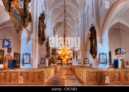 Interior, Sct. Olai Domkirke cathedral, Helsingør, Elsinore, Denmark, Europe Stock Photo