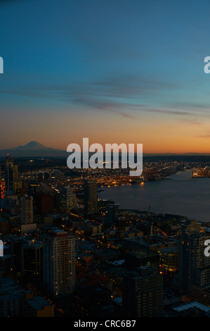 Aerial view of Seattle city skyline Stock Photo