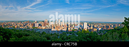 Canada,Quebec, panoramic view of Montreal, downtown in summer Stock Photo