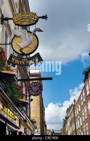 The Swan pub, New Row, London, England Stock Photo