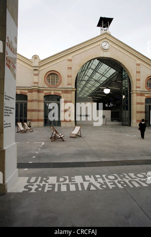 Cultural Centre 104, Le Centquatre, 104 Rue d'Aubervilliers, Paris, Ile de France, France, Europe Stock Photo