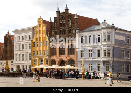 Alter Markt, old market square, with city hall, Hanseatic city of Stralsund, Mecklenburg-Western Pomerania, Germany, Europe Stock Photo