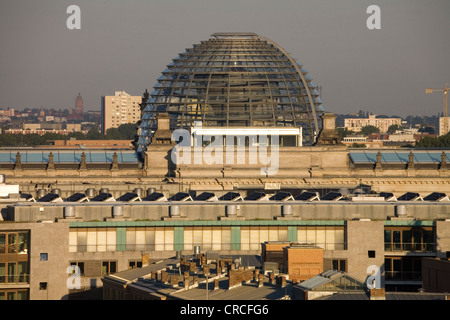 View of the glass dome of the Reichstag parliament in Berlin, Berlin, Germany, Europe Stock Photo