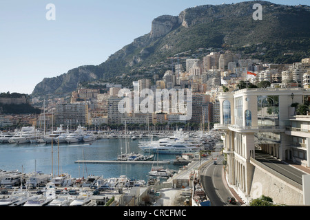 Port Hercule, Les Thermes, Monte Carlo, Principality of Monaco, Europe Stock Photo