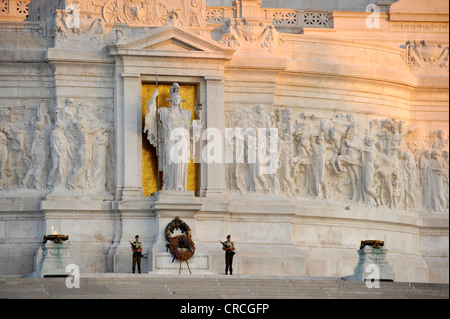 Altare alla Patria, Altar of the Fatherland, with the tomb of the Unknown Soldier, National Memorial to King Vittorio Emanuele Stock Photo