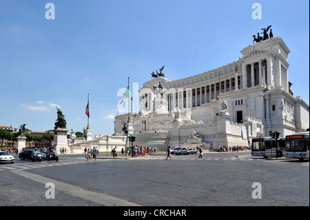 Italian National Monument to King Vittorio Emanuele II, Piazza Venezia, Rome, Lazio, Italy, Europe Stock Photo