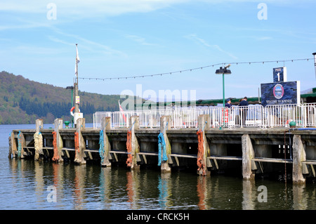 Pier 1 Ferry Terminal at Bowness-on-Windermere in Cumbria, England. Stock Photo