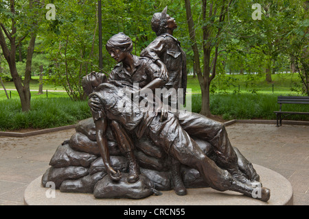 Vietnam War Nurses Memorial in Washington DC Stock Photo