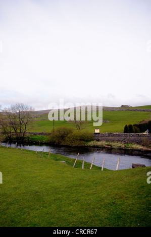 River Ribble running through Horton in Ribblesdale in the Yorkshire Dales National Park, England. Stock Photo