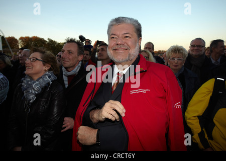 Kurt Beck, Prime Minister of Rhineland-Palatinate, attending the closing ceremony of the Federal Garden Show in Koblenz Stock Photo
