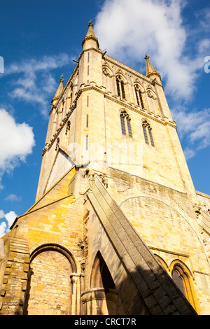 Pershore Abbey was one of the largest Abbeys in the UK, it was destroyed in the reformation, but the attached church survived. Stock Photo