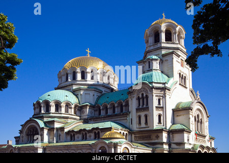 The Alexander Nevsky Memorial Cathedral Church in Sofia, Bulgaria Stock Photo