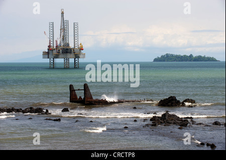 Oil drilling platform, Limbe, Cameroon, Africa