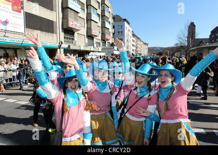 Rosenmontagszug, Carnival procession, Koblenz, Rhineland-Palatinate, Germany, Europe Stock Photo