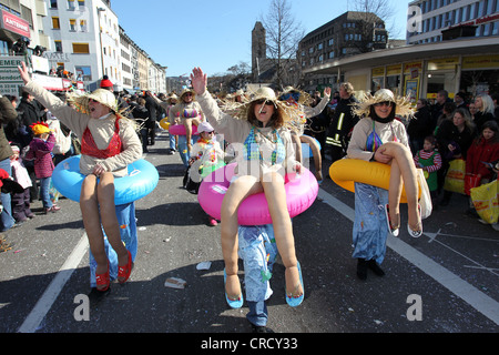 Rosenmontagszug, Carnival procession, Koblenz, Rhineland-Palatinate, Germany, Europe Stock Photo