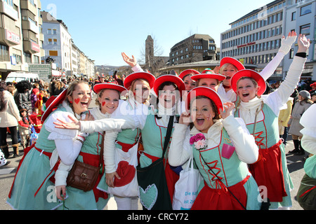 Rosenmontagszug, Carnival procession, Koblenz, Rhineland-Palatinate, Germany, Europe Stock Photo