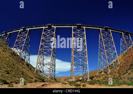 Polvorillo viaduct of the railway line 'Tren a las nubes', 'Train in the Clouds', Salta, Argentina, South America Stock Photo