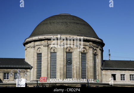 Historic domed building, Deutz Railway Station, Koeln-Deutz, Cologne, North Rhine-Westphalia, Germany, Europe Stock Photo