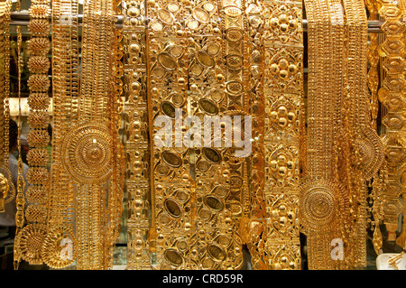Souk with gold, Dubai, United Arab Emirates, Asia Stock Photo